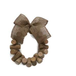 8” cork wreath, synthetic cork wreath, recycled synthetic cork wreath