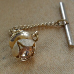 Yellow Topaz Rhinestone Tic Tac, Men's, Accessory, Vintage, Gold tone (AP3)