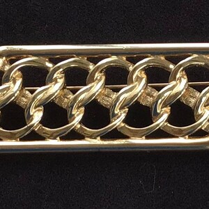 Monet Gold Ton Kette Link Brosche, Pin, Vintage (AF14)