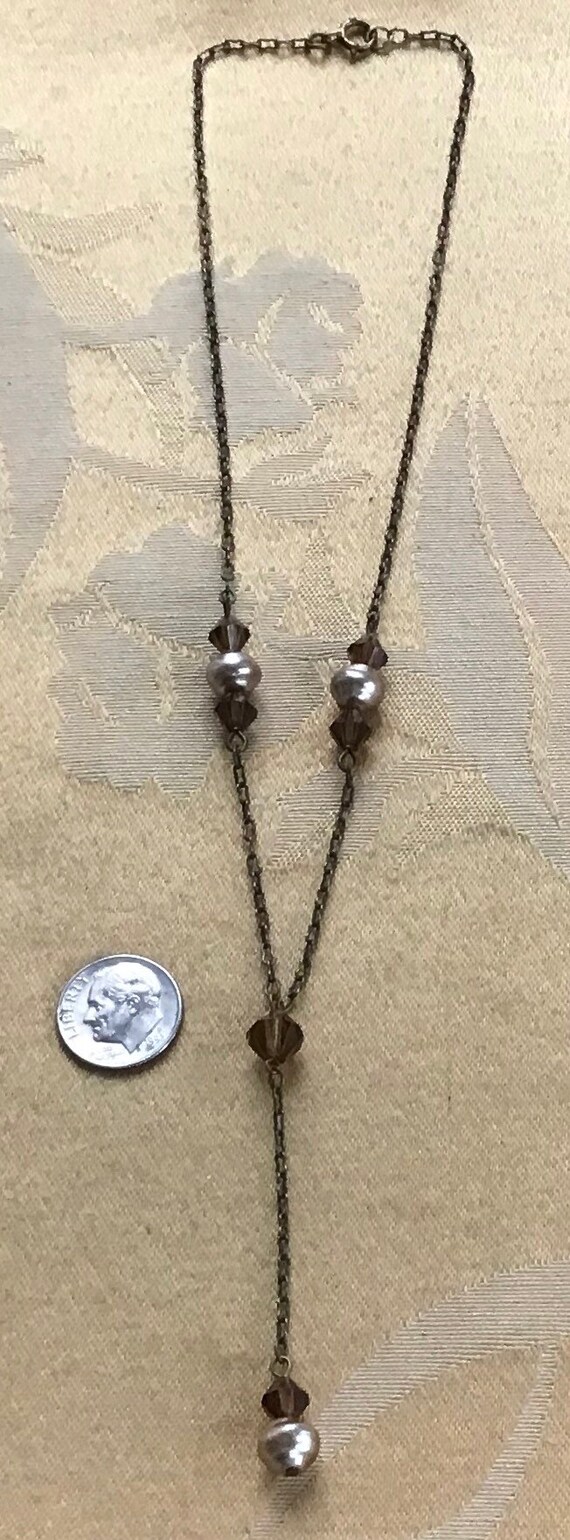 C3 Aurora Borealis Crystal Pendant Necklace 16 Vintage