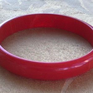 Red Plastic Bangle Bracelet Vintage Etsy Singapore