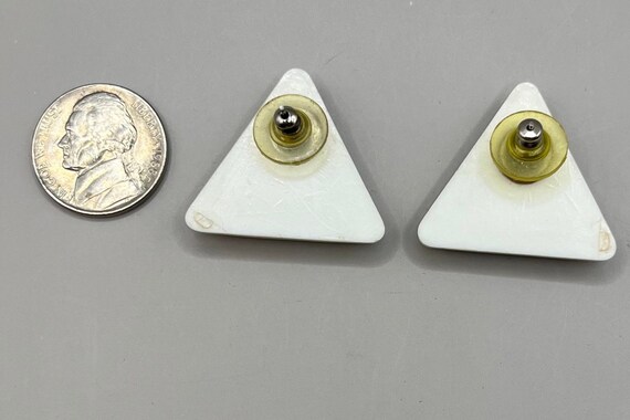 PIERCED Multi-colored Plastic Triangular Pierced … - image 3