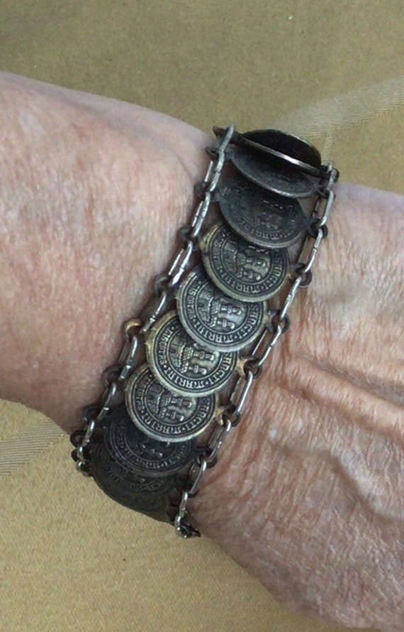 Bracelet Médailles En Argent San Marino - Occasion - Pièce Rare Et Vintage