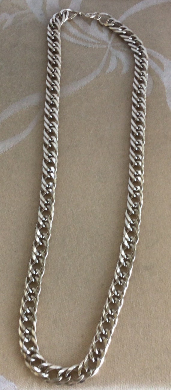 Gold tone Chain Link Necklace, 24”, Unisex, Vinta… - image 2