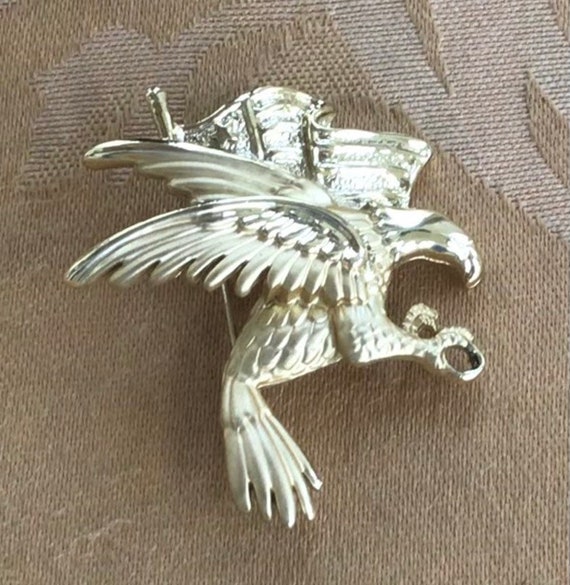 DANECRAFT Gold tone American Eagle, American Flag Bro… - Gem