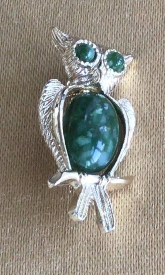 Broche Ancienne En Jais Noir - Modèle #K15 - Monture Métal Argenté - Bijou Vintage D'occasion
