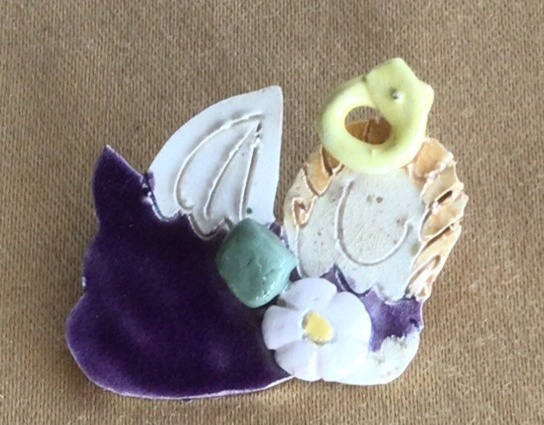 Purple Porcelain Angel Pin, Brooch,vintage (Z7) - Etsy
