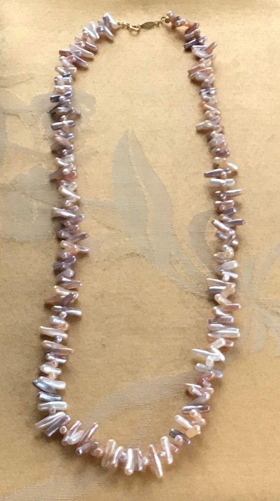 NAPIER Beige, Gray Faux Freshwater Pearl Necklace,