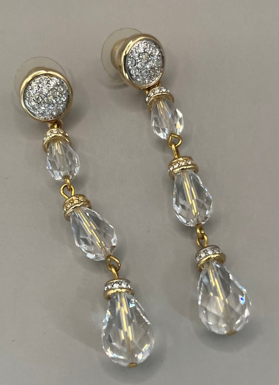 PIERCED Swarovski Crystal Dangle Pierced Earrings,