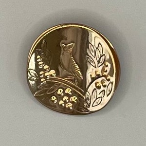 GRET BARKIN HAND wrought Copper Cardinal Bird Pin, Vintage (Z9)