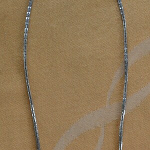 Silver tone Chain Necklace, Three Dimensional, 15&quot; (B16)