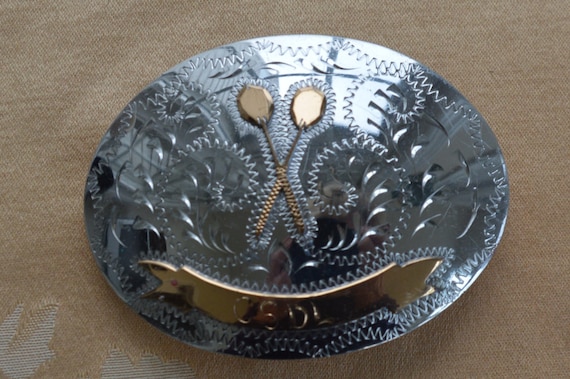 Vintage Silver and Gold Tone Buckle Vintage Gold Tone / Silver Tone Belt Buckles - 3 New Old  main image 3