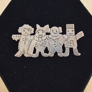 Cute Vintage Children Brooch/Pendant, Sterling Silver