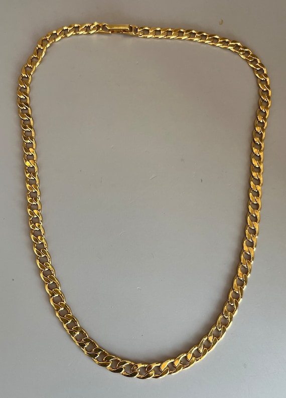 AVON Gold Tone Chain Link Necklace, 18-3/4”, Unisex, Vibrage (M17