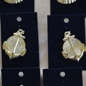 Pretty Vintage Nautical Tac Pins, Supplies, Jewelry, Hat Pin, Scarf Pin