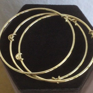 Bracciali Knot Bangle tono oro (3), Vintage (TB400)