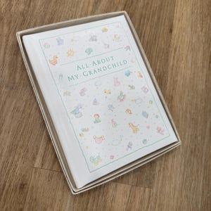 Álbum de memórias vintage de 1986 “All About My Grandchildren” da Hallmark