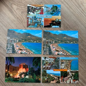 Lote de 5 postales antiguas: efímeras de papel antiguas