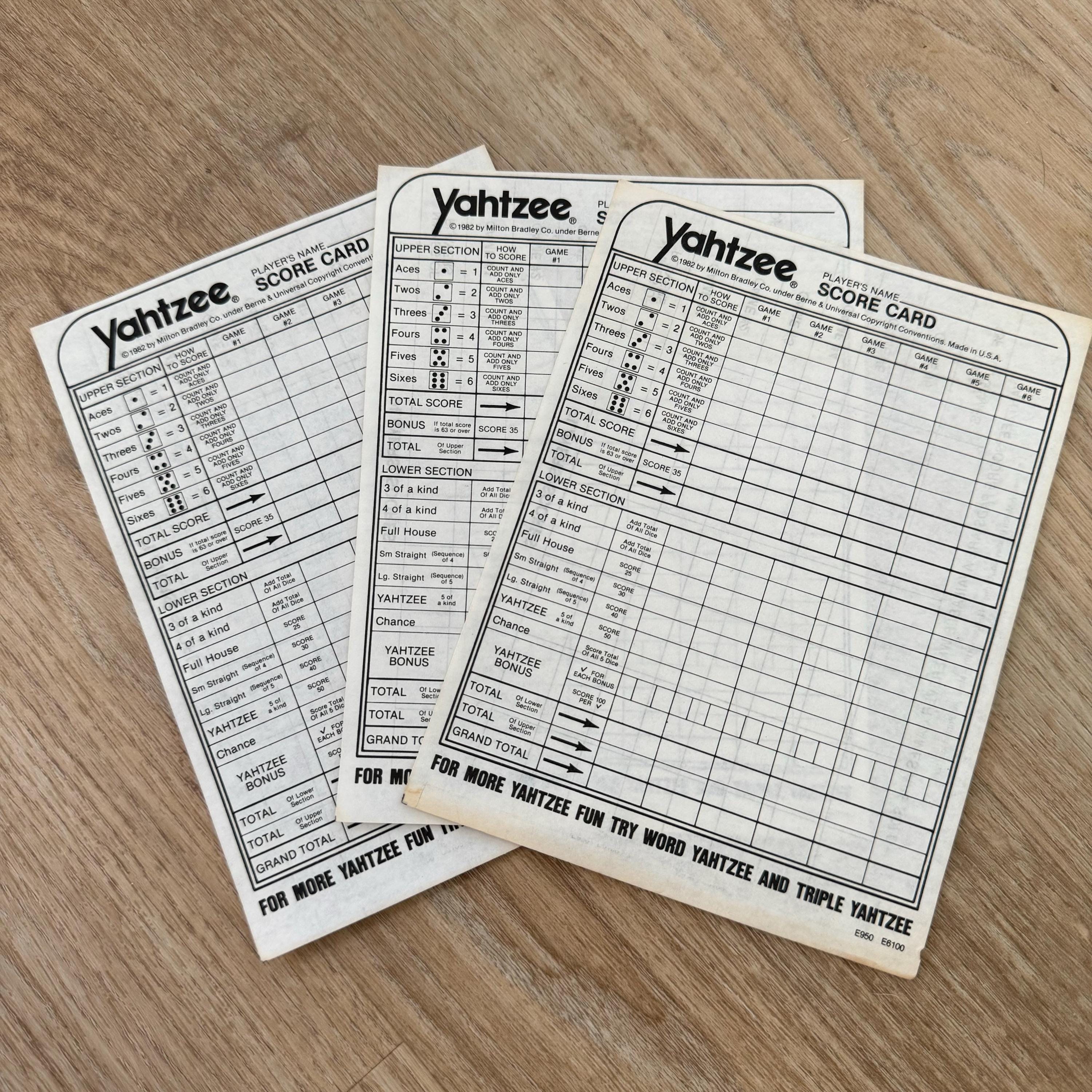 Yahtzee score sheets - Etsy 日本
