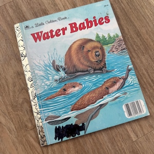 1990 - A Little Golden Book - Water Babies - by Gina Ingoglia - Vintage Hardcover Book - Children’s Book