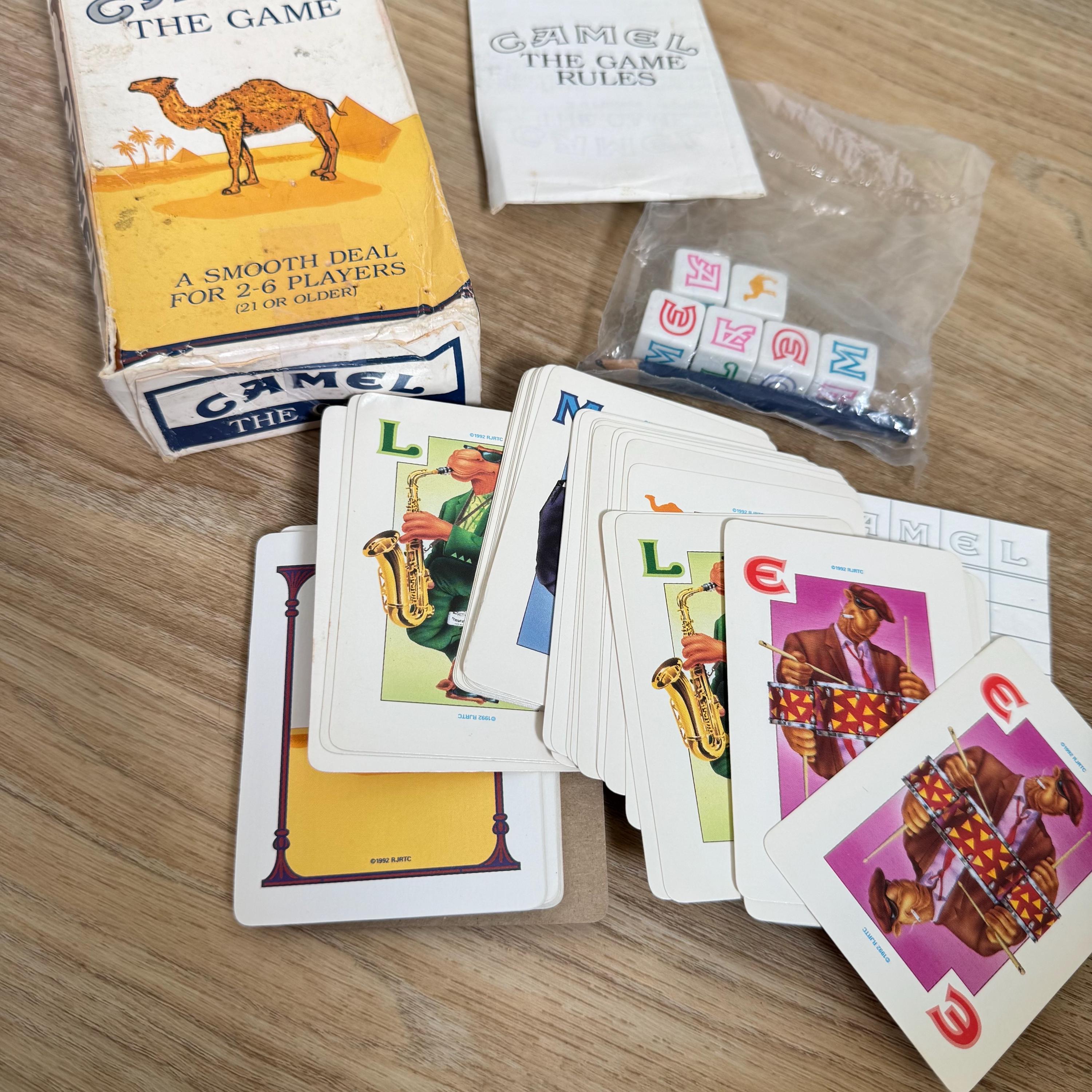 Vintage Card Game - 1992 Edition Camel Cigarettes the Game - Vintage Paper  Ephemera - Junk Journaling