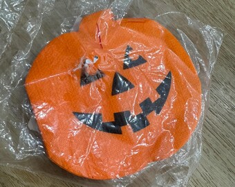 Vintage Halloween Pumpkin Paper Napkins 16 Pack - Vintage Paper Ephemera - Junk Journaling