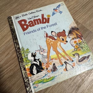 1976 - A Little Golden Book - Walt Disney&#39;s Bambi Freunde des Waldes - Vintage Hardcover Buch - Kinderbuch