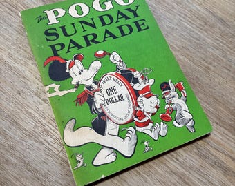 1958 - Pogo Sunday Parade 1e druk - Walt Kelly Simon and Schuster - Vintage ephemera - Vintage softcover boek