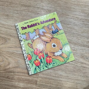 1977 - Ein kleines goldenes Buch - Die Abenteuer des Kaninchens - Vintage Hardcover Buch - Kinderbuch