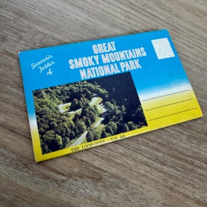 ヴィンテージのお土産ポストカードアルバム - グレート・スモーキー・マウンテンズ国立公園 - ヴィンテージ紙のエフェメラ