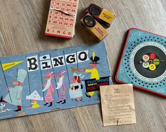 Vintage Board Game - Pressman Toy Co. BINGO - Made in USA - Vintage Paper Ephemera