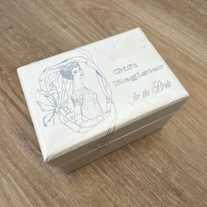 Caja de registro de regalos de boda vintage con tarjetas - Efímeras vintage - Junk Journaling