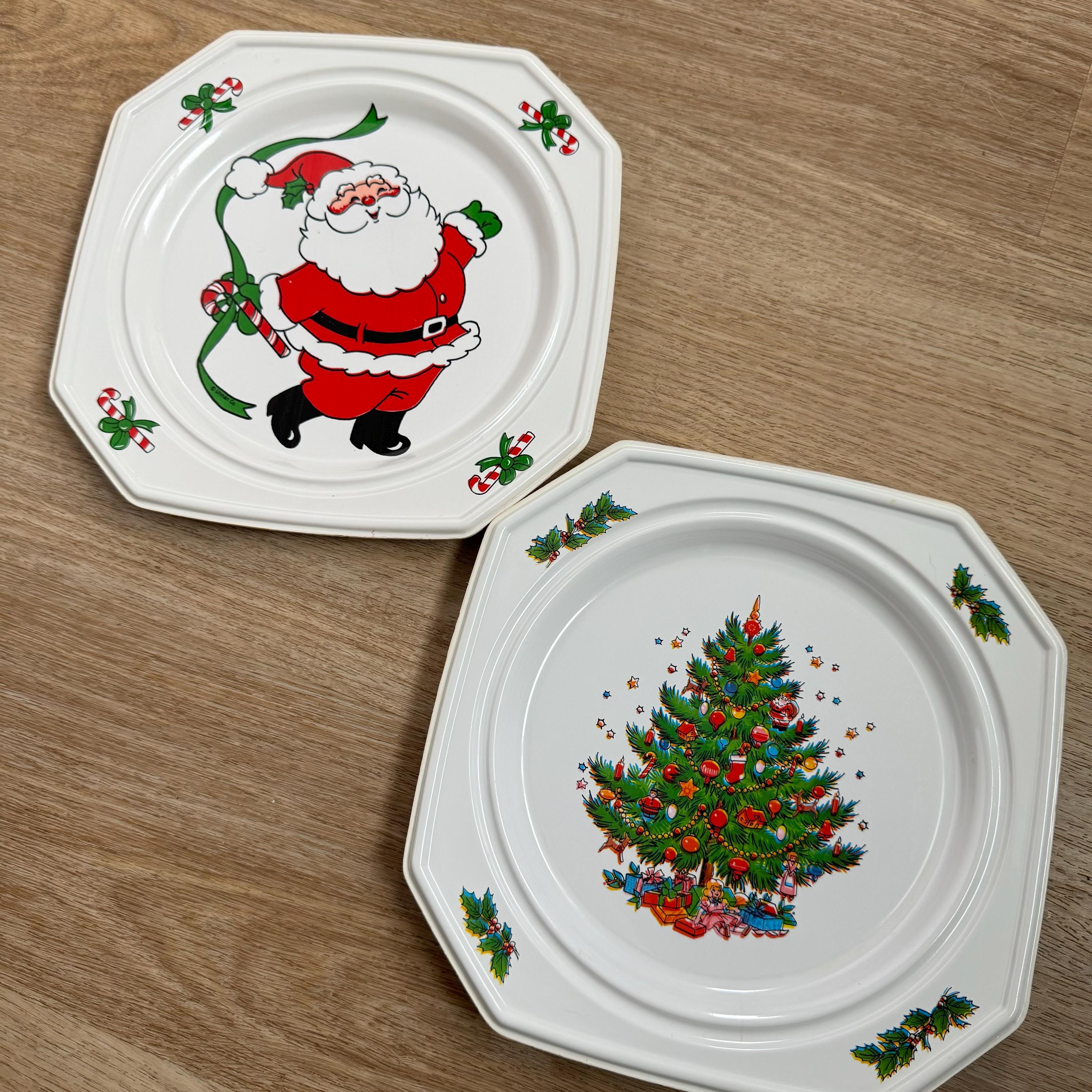 Christmas Plastic Plates Etsy UK