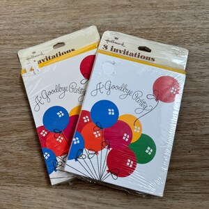 2 Packungen Vintage Goodbye Party Invatationen - Hallmark - 8 Karten und Umschläge - Vintage Papier Ephemera - Junk Journaling