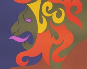 8x12 Print of 1969 Original Vintage Zodiac Poster - Leo