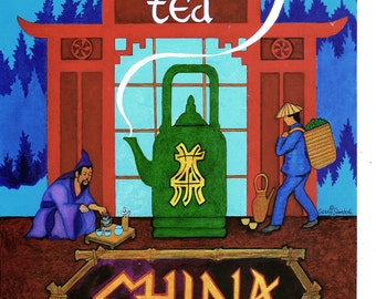 Matted Print - Tea Creations: China
