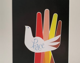 NEW ITEM! Matted Print of Vintage Peace Poster from 1968