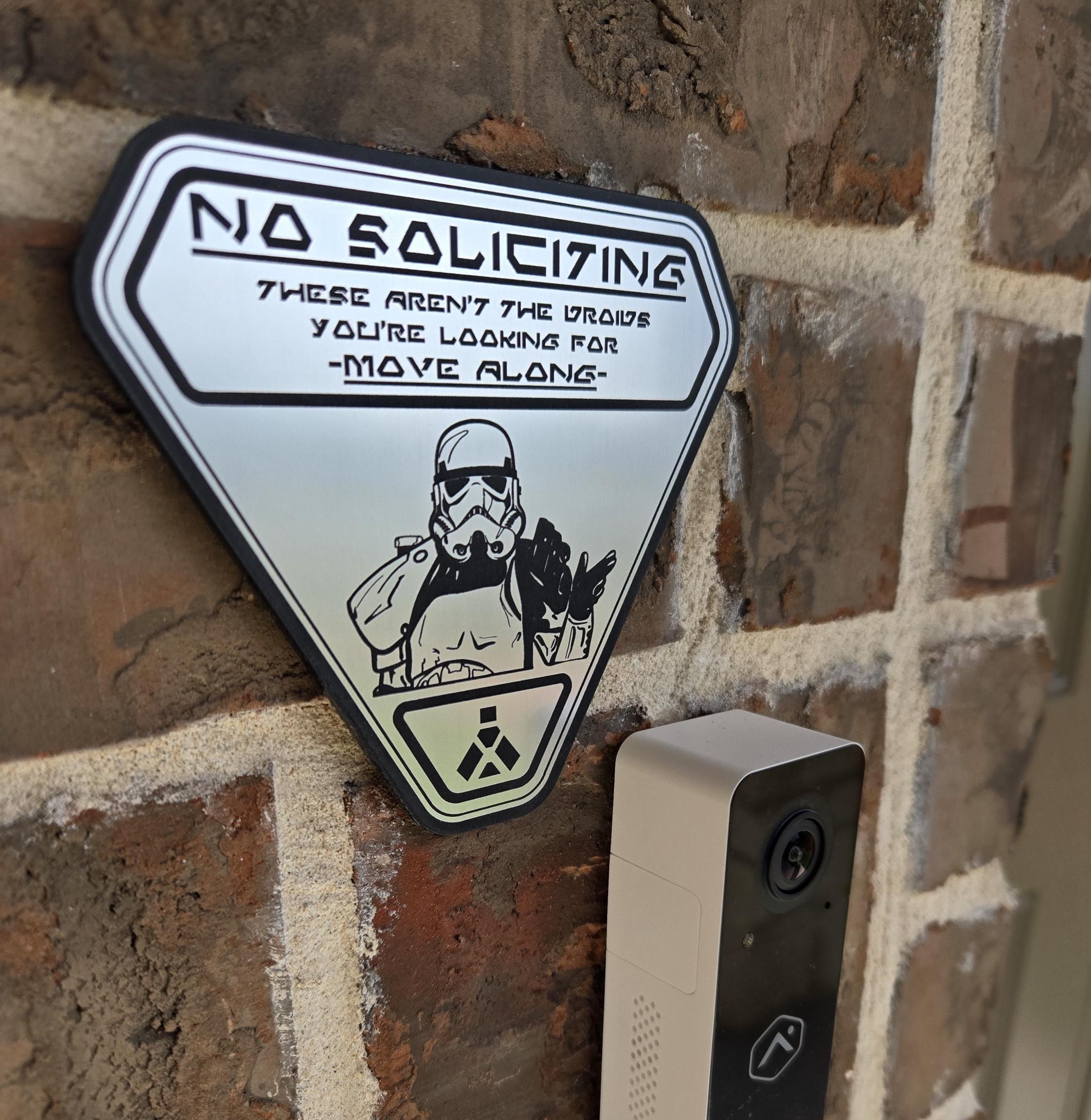 No Soliciting Sign - Not the Droids You're Looking For - Etsy