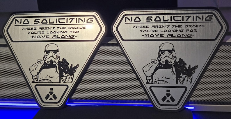 No Soliciting Sign - Not the Droids You're Looking For - Etsy