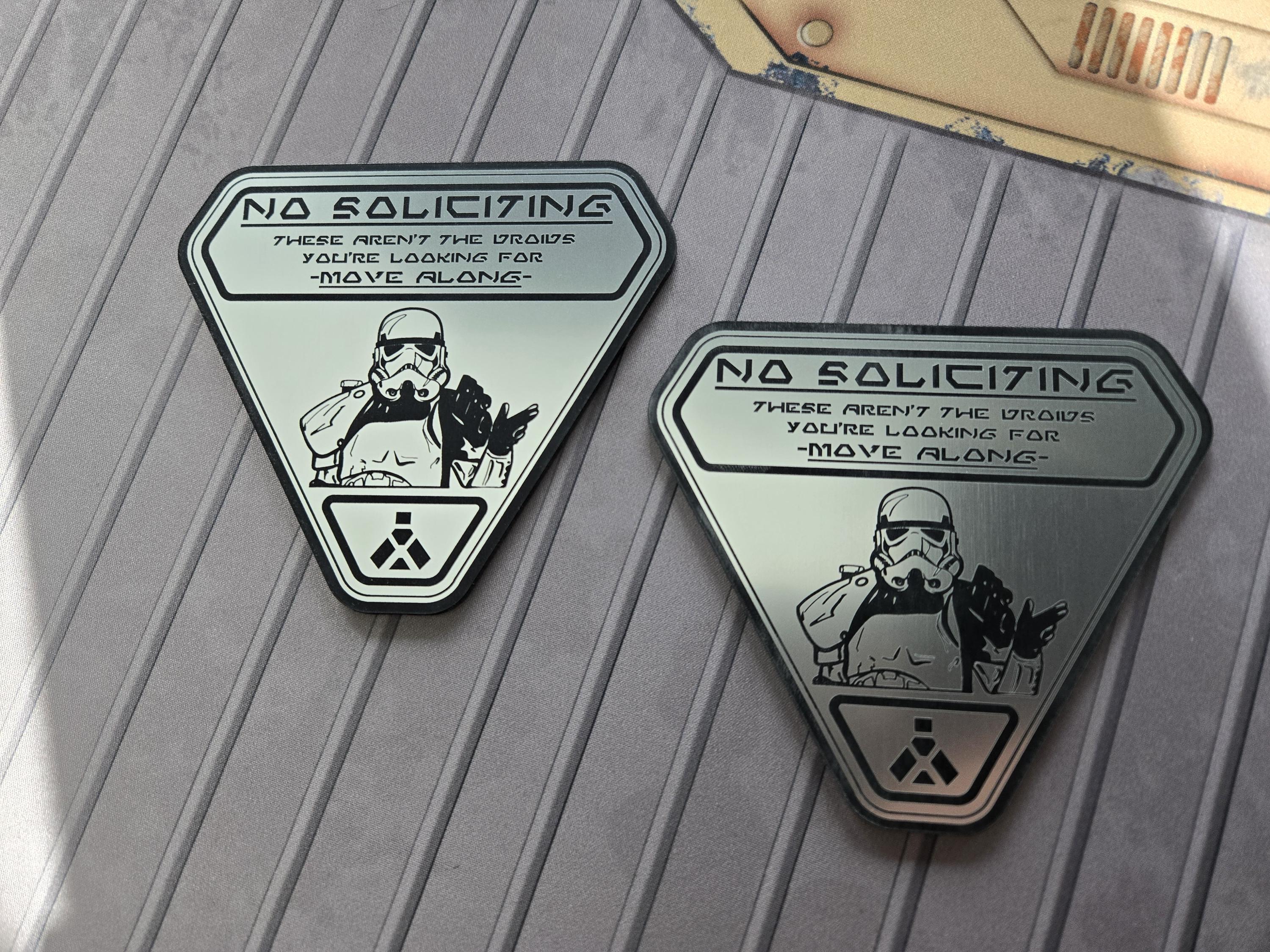 No Soliciting Sign - Not the Droids You're Looking For - Etsy
