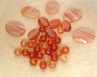 Mixed Lot of Red Agates Gemstones