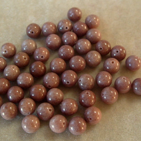 1 Full Strand of 8mm round Chocolate Jasper Gemstones crystals