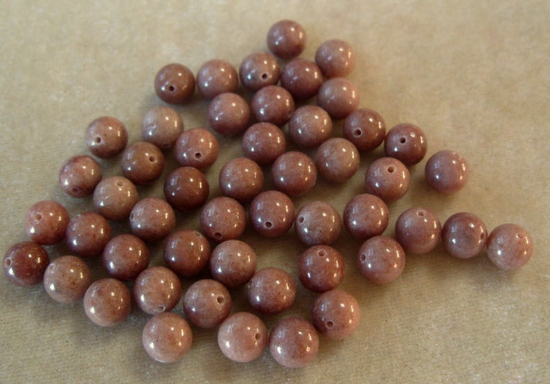 1 Full Strand of 8mm round Chocolate Jasper Gemstones crystals image 1