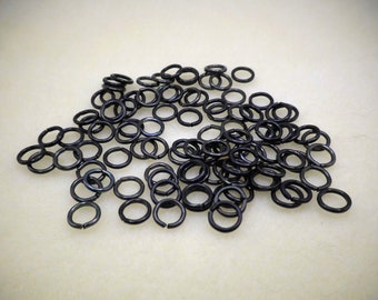 400 Iris Black 16 gauge 8mm Jump Rings Findings