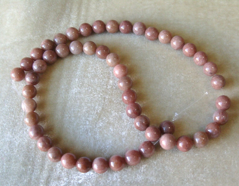 1 Full Strand of 8mm round Chocolate Jasper Gemstones crystals image 2