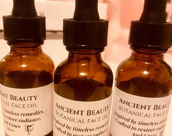 Ancient Beauty Botanical Face Oil – Myrrh, Frankincense & Rose | Natural Radiance Ritual Skincare