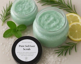 Peppermint Tea Tree Foot Scrub: Sea & Epsom Salt Foot Polish