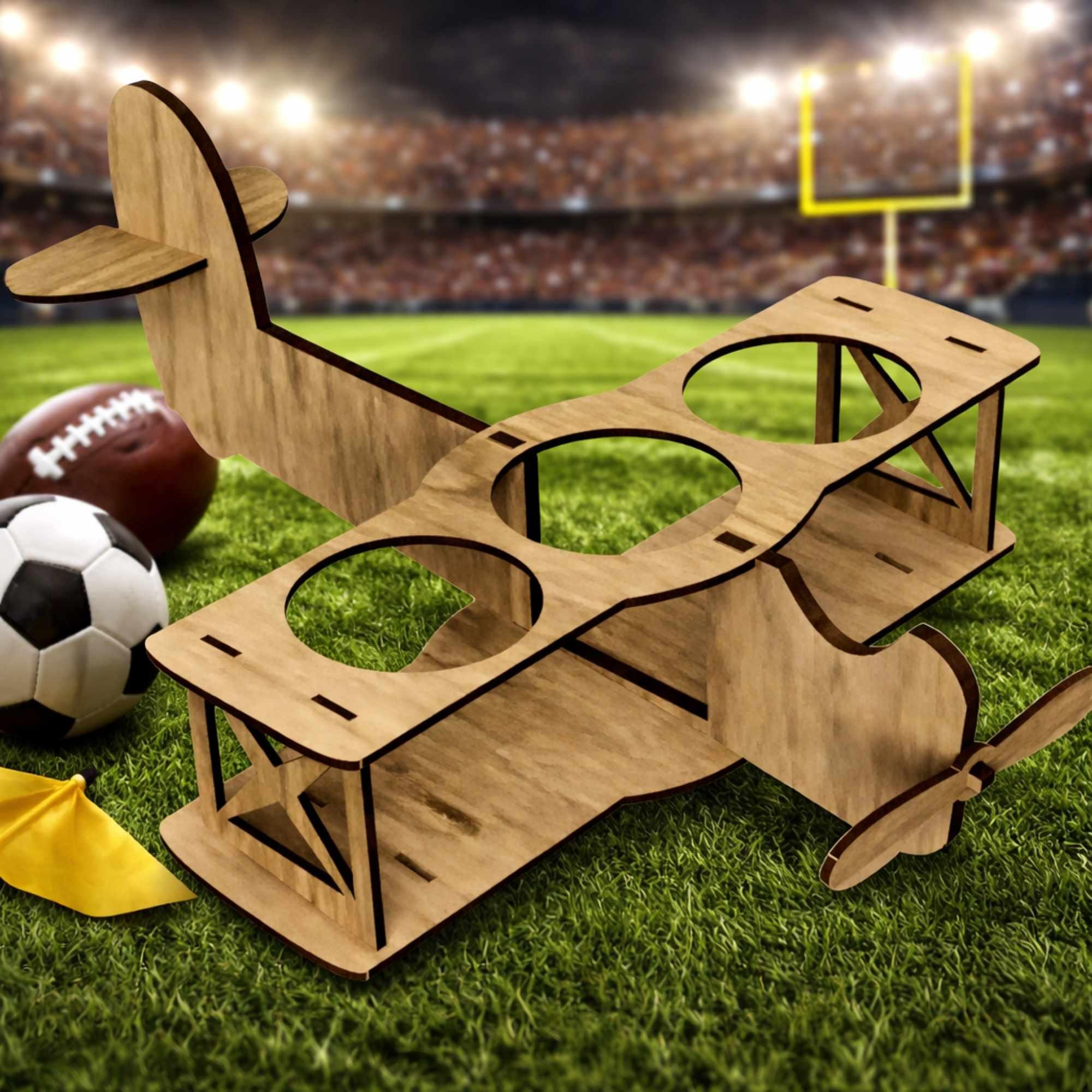 Airplane Beer Holder SVG DXF | 3 Mm Plywood Laser Cut Drink Carrier ...