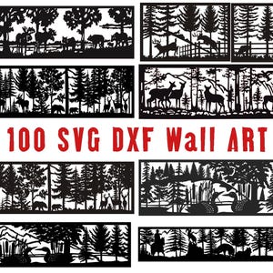100 Wildlife SVG DXF Bundle | Bear Deer Moose Eagle Metal Art | Forest Mountain Laser Cut Files for Wood - Metal | CNC Plasma & Laser Ready