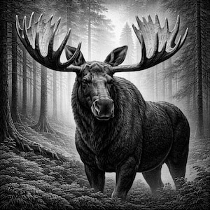 Wildlife Rustic Slate Forest Animal Laser Engraving Bundle, Wolf Bear Deer Elk Turkey Eagle Moose Fox Owl Mountain Lion Laser Designs image 2